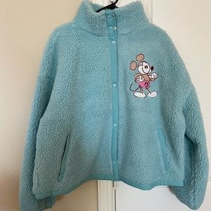 Disney Mickey Mouse Blue Sherpa Wool Jacket